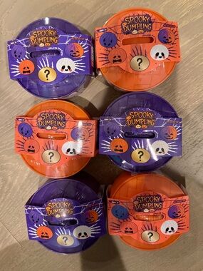 Spooky Dumplings Halloween Bundle Lot Set of 6 Purple and Orange Squishy